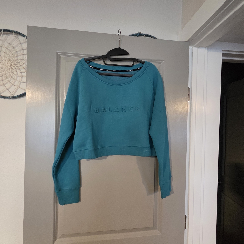 Balance Athletica Teal Cropped Sweatshirt